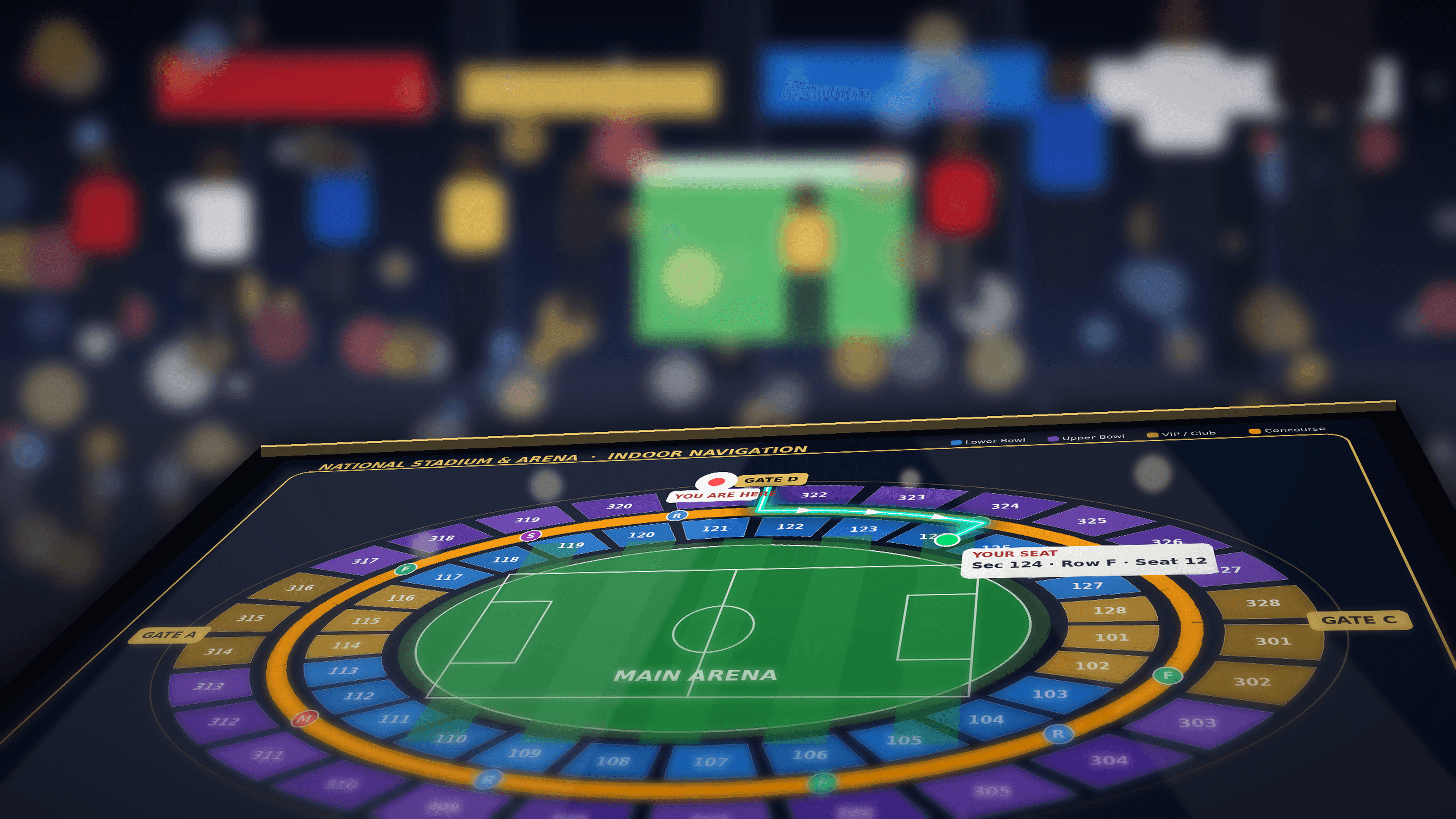 Stadiums & Arenas indoor navigation